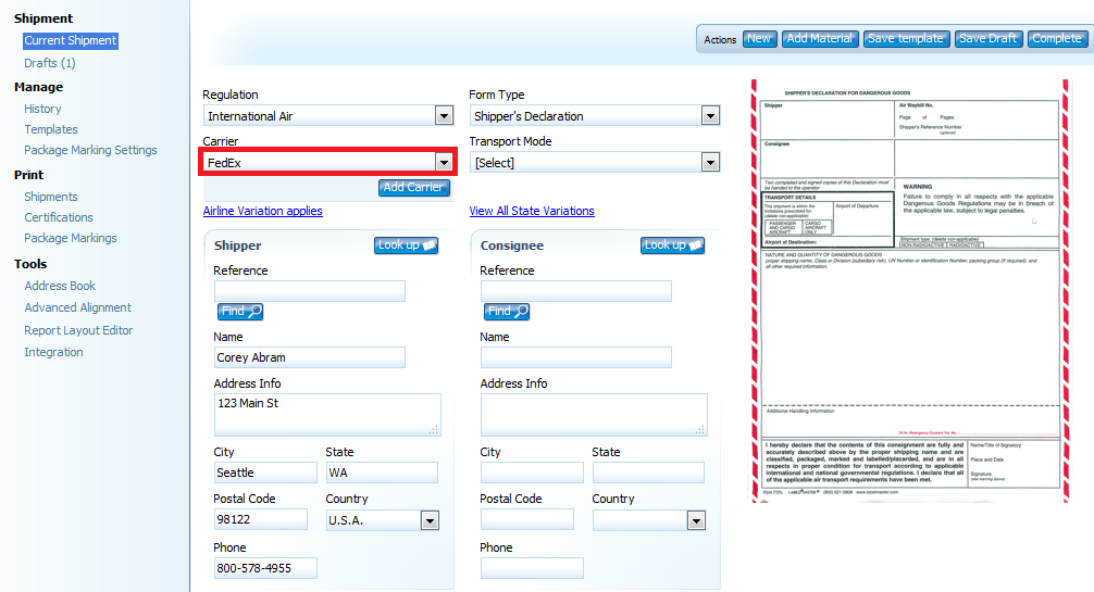 Starting FedEx Air Shipments – Labelmaster Software Knowledge Center